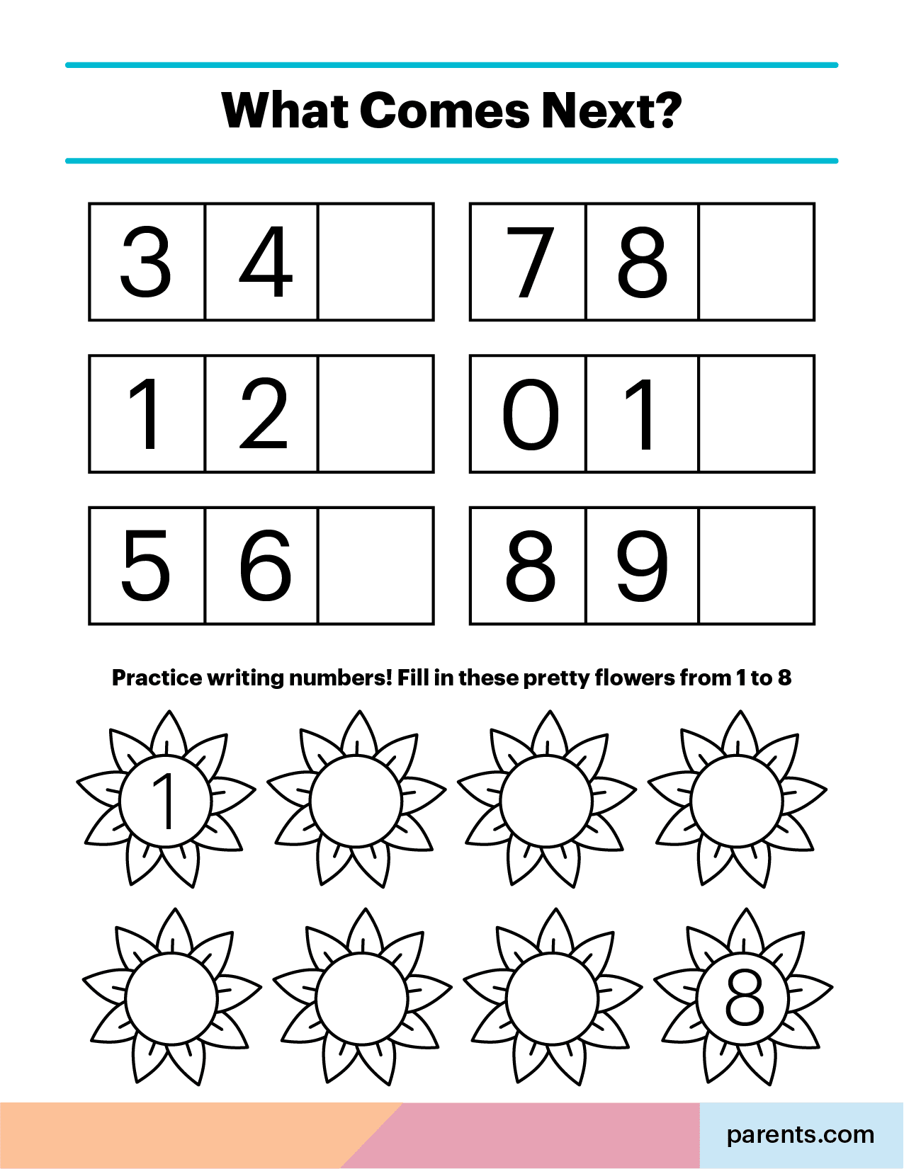 Number Fun 1 10 Kindergarten Math Worksheets By Happy Kids 