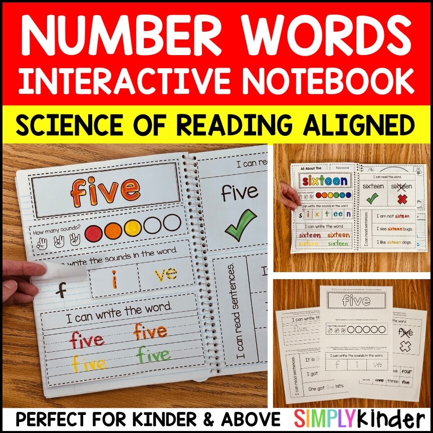 Number Word Worksheets For Kindergarten