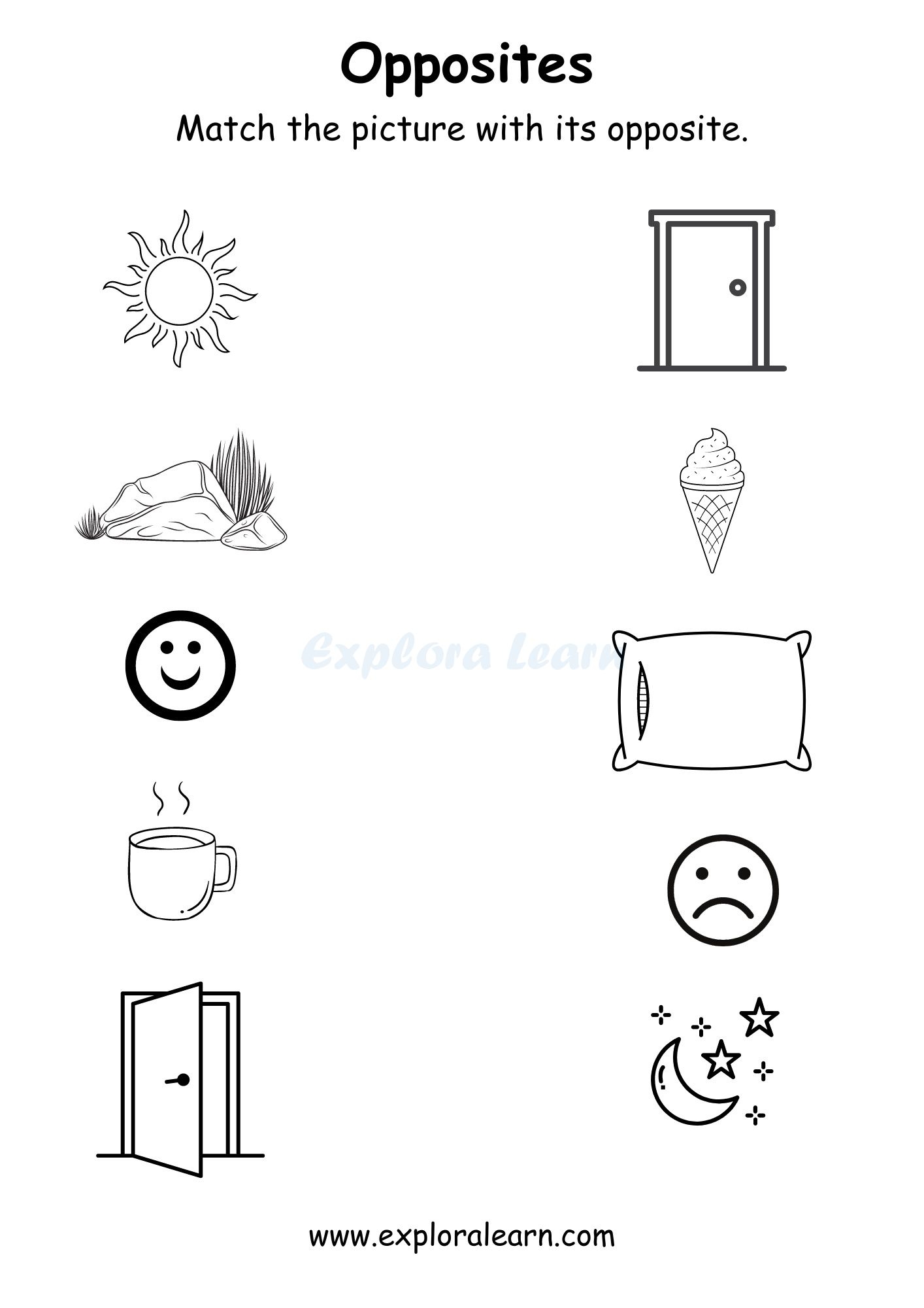 Opposites Comparison Worksheets For Preschool And Kindergarten 2 