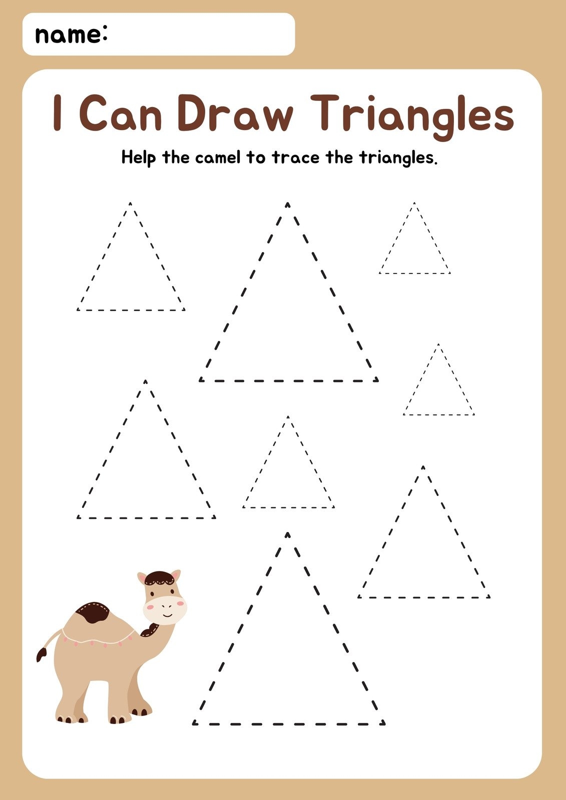 Free Printable Triangle Worksheet Preschool
