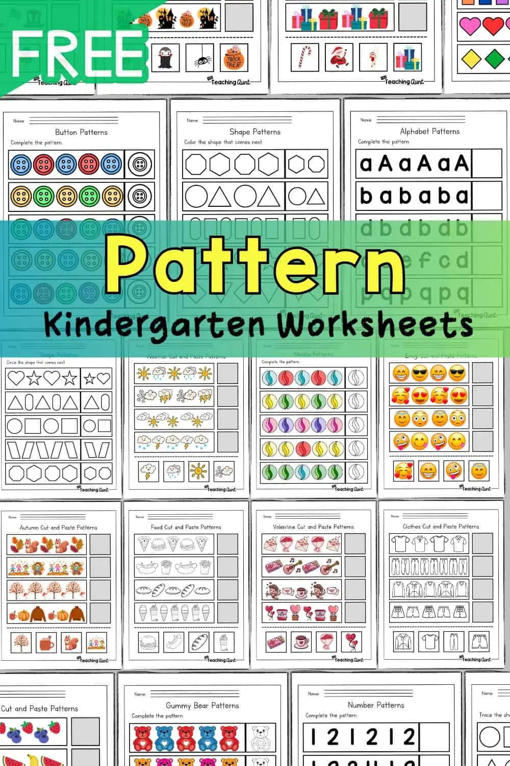 Pattern Worksheets The Teaching Aunt