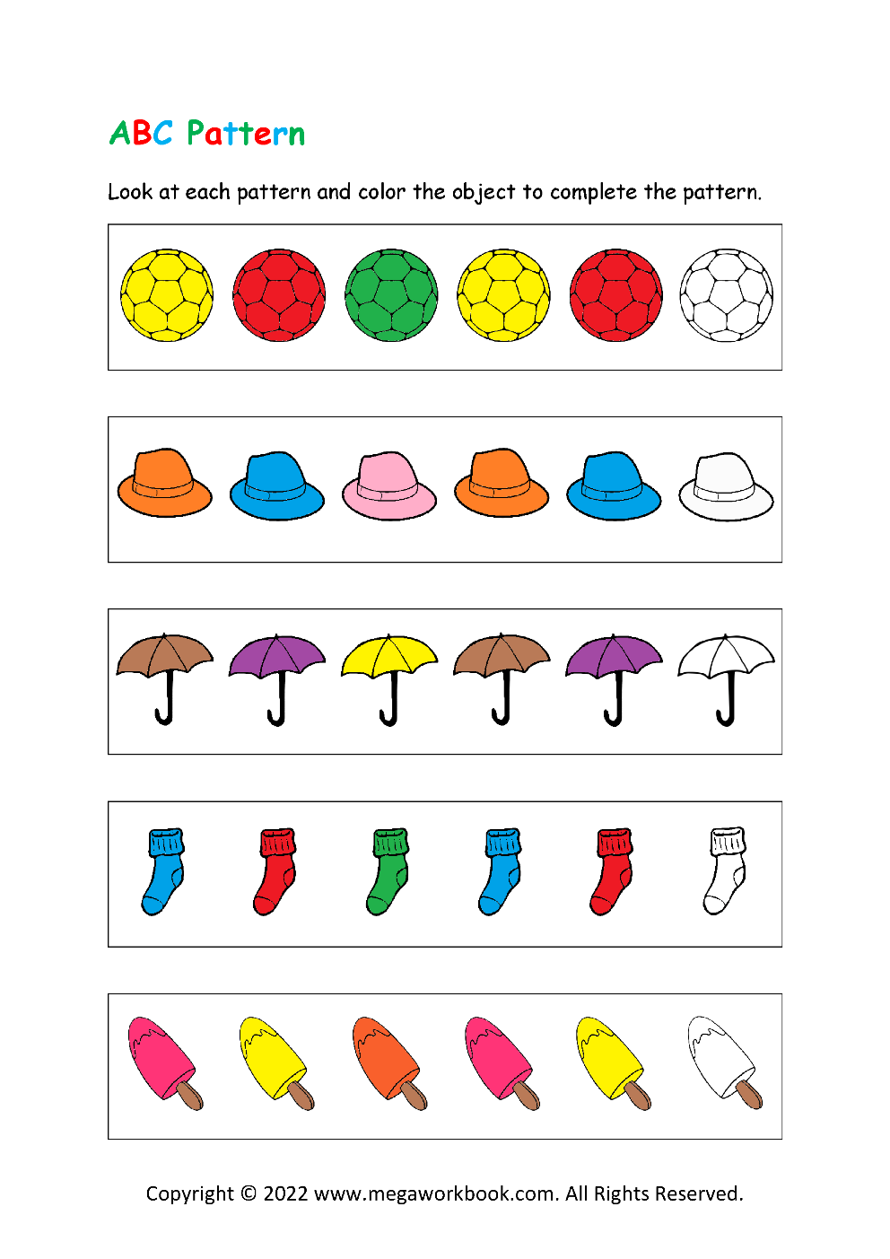 Patterns For Preschool Patterns For Kindergarten Pattern 