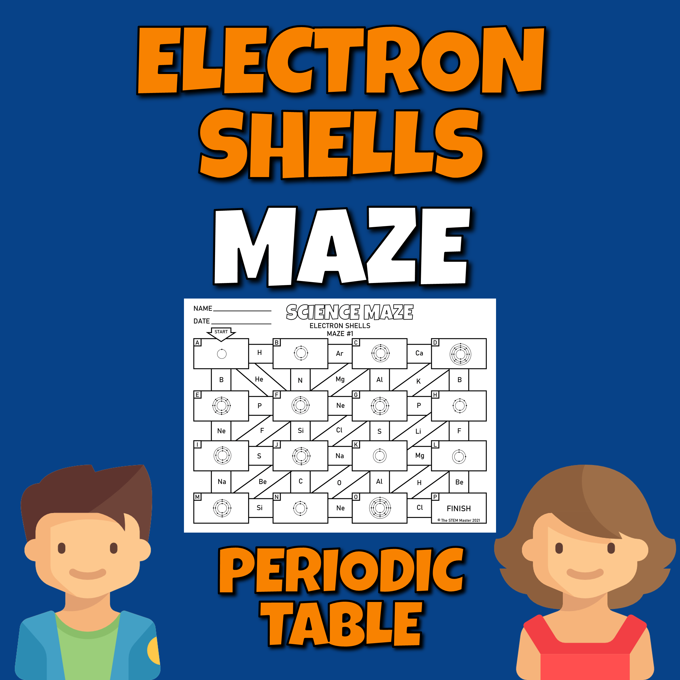 Periodic Table And Electron Shells Chemistry Maze Made By Teachers