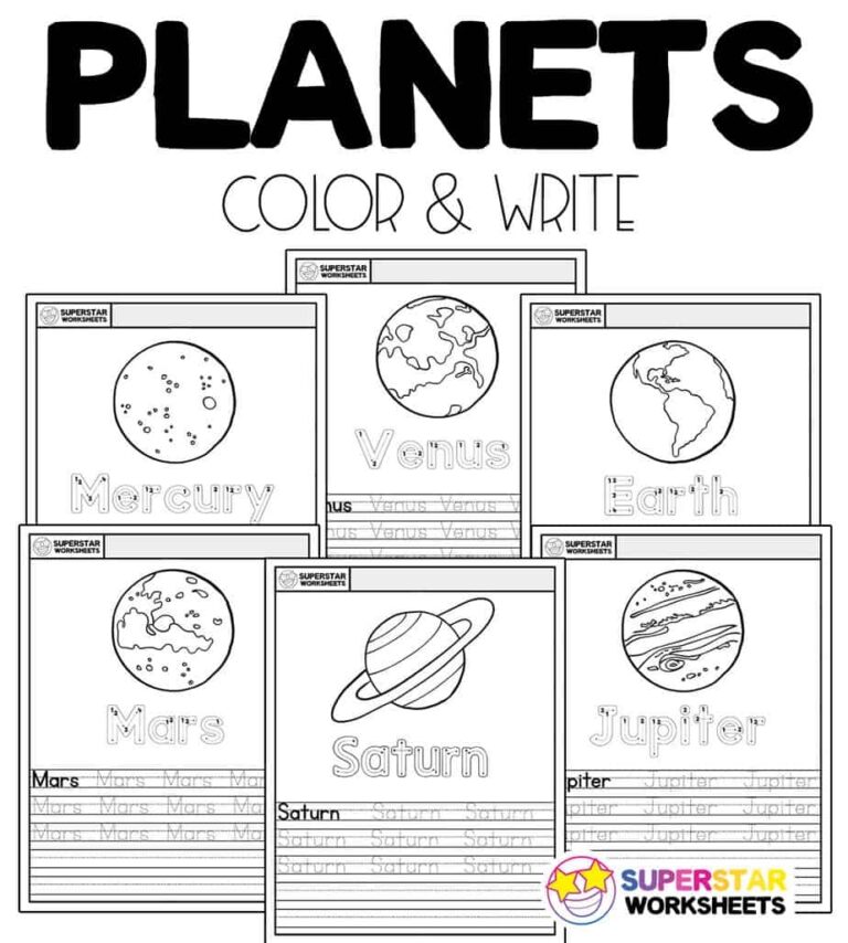 Planet Worksheets Superstar Worksheets