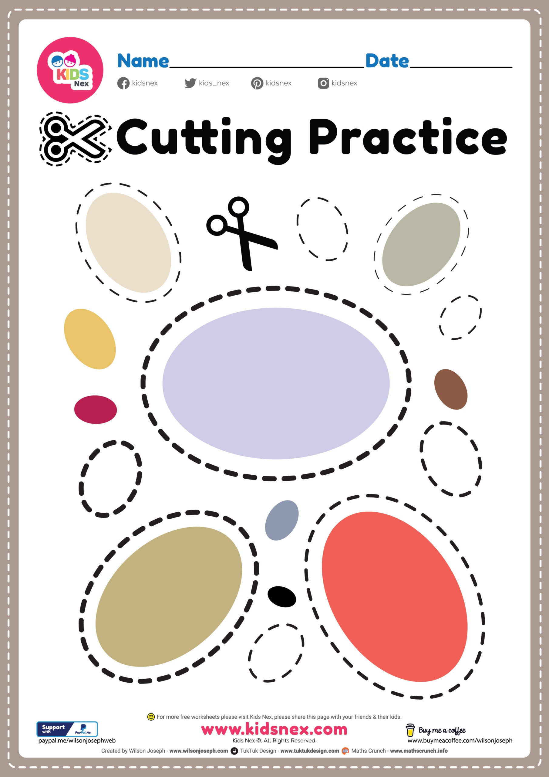 Cutting Preschool Printables Free