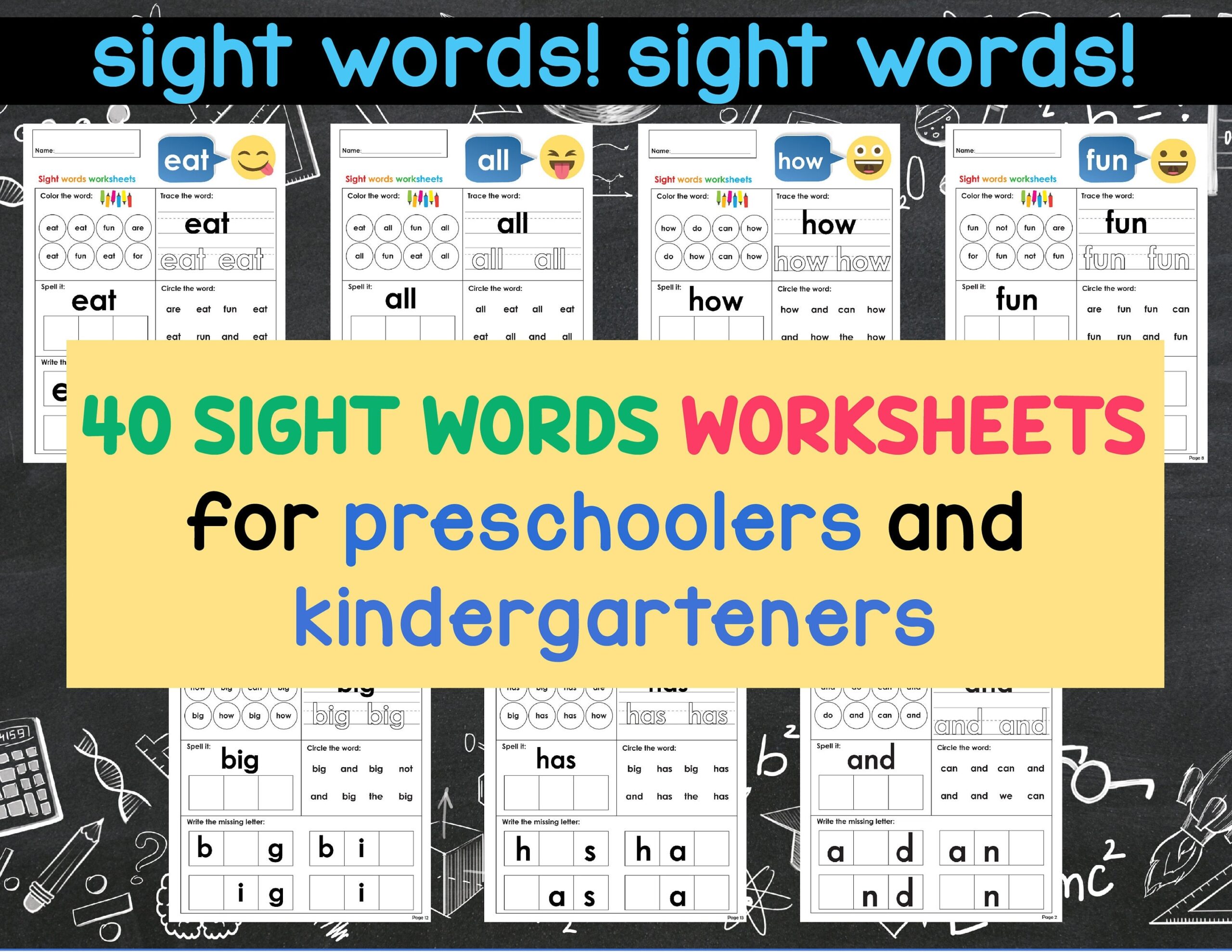Kindergartener Kindergarten Sight Words Worksheets Pdf