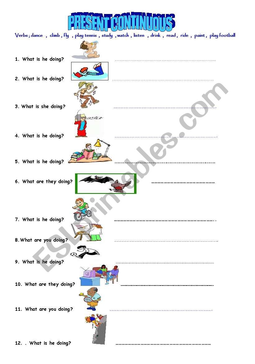 Present Continuous Worksheet ESL Worksheet By Daylight28 Present Continuous Worksheet ESL Worksheet By Daylight28