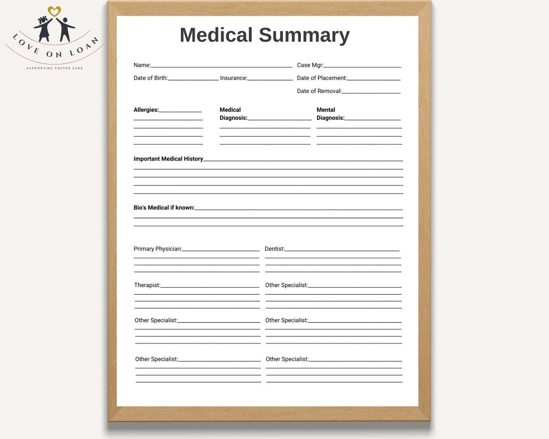 Foster Care Printable Worksheets Free
