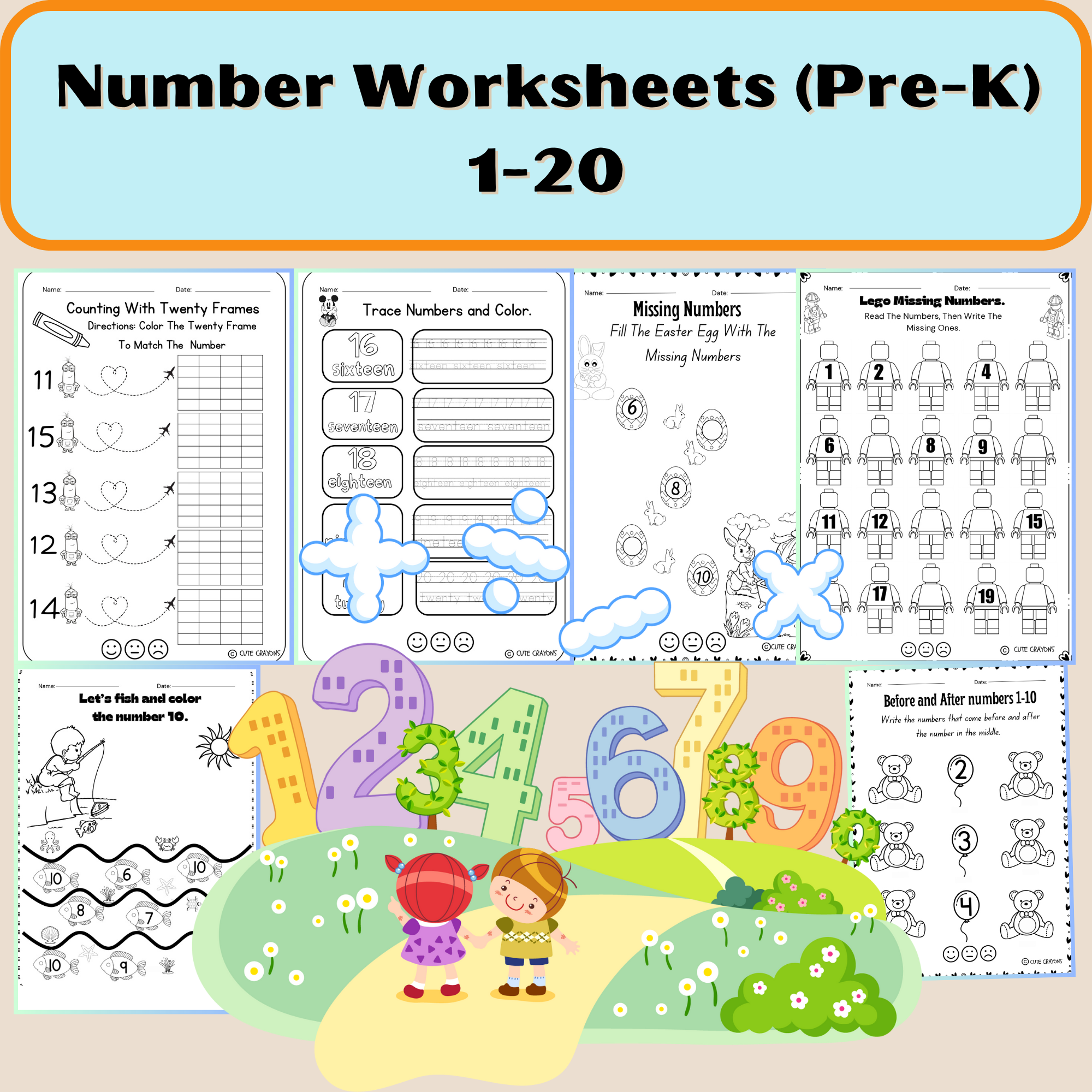 Free Printable Numbers Worksheets For Kindergarten