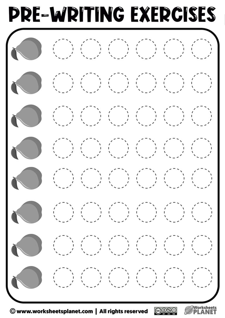 Printable Prewriting Activities For Preschoolers