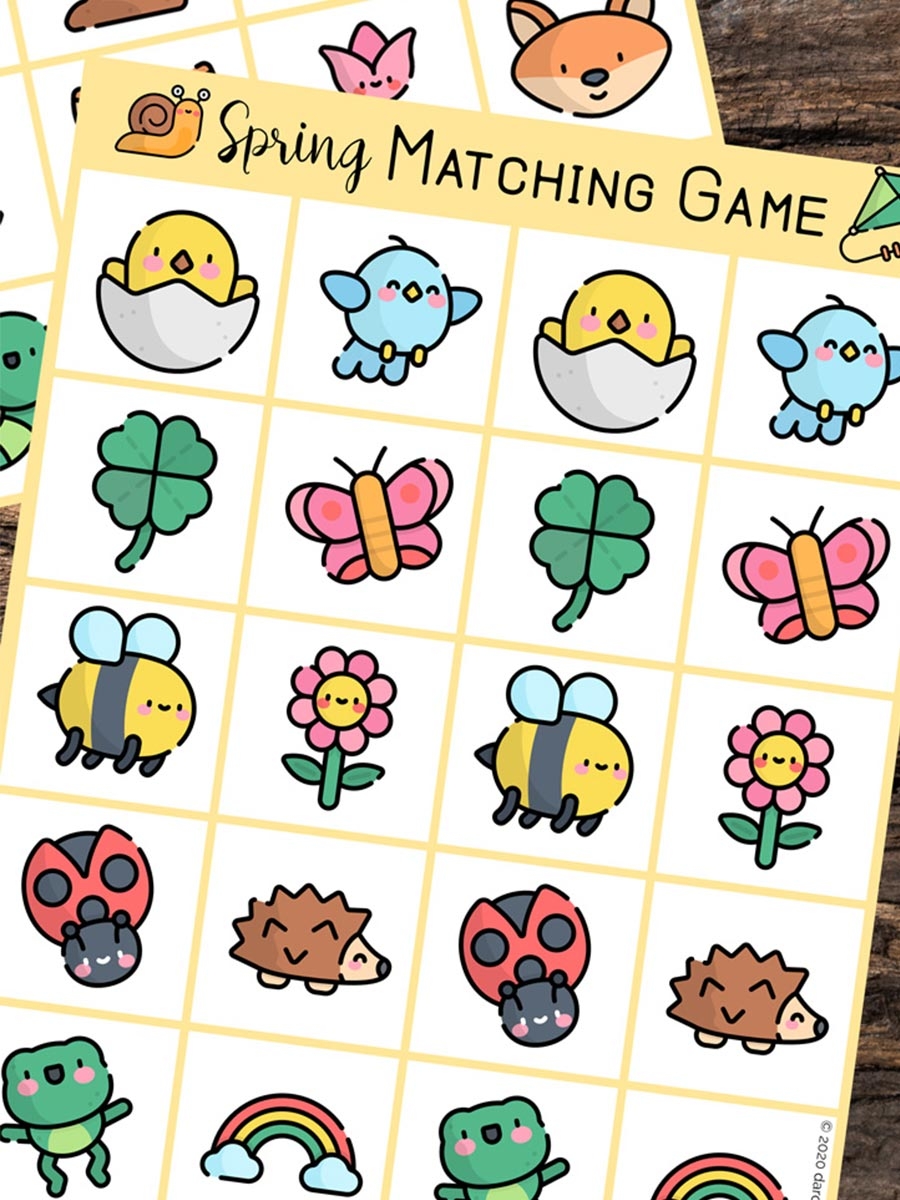 Matching Games For Preschoolers Printable