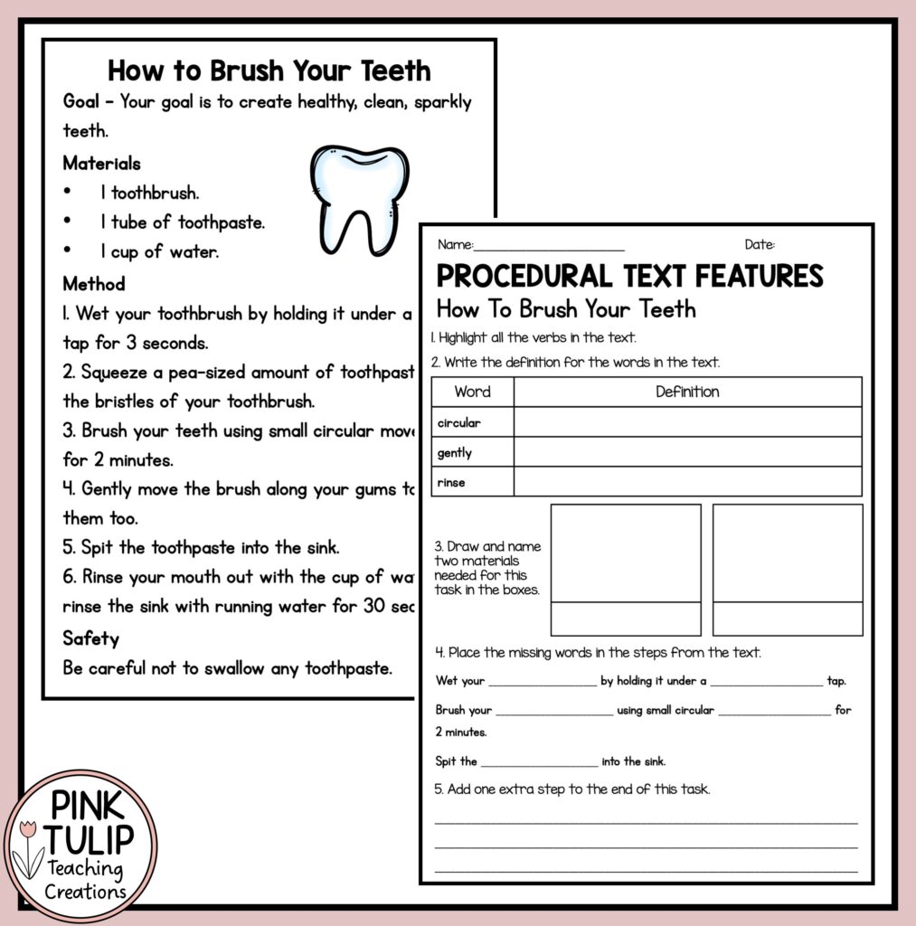 Procedural Text Reading Comprehension Worksheets - Free Printable ...