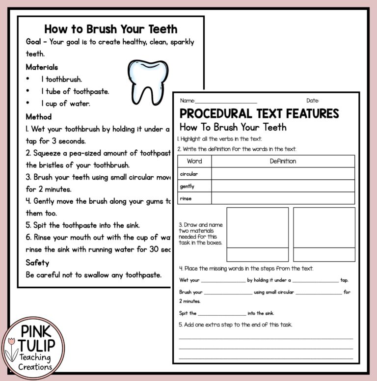 Procedural Text Examples Ten Reading Samples With Comprehension 