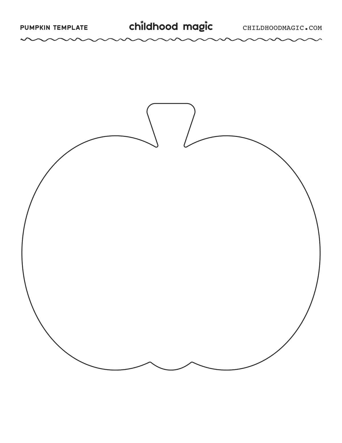 Free Preschool Pumpkin Templates Printable