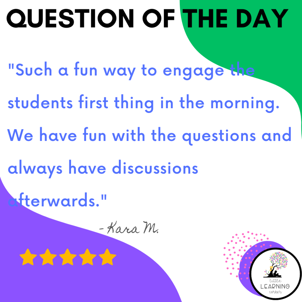 Question Of The Day Preschool Printable
