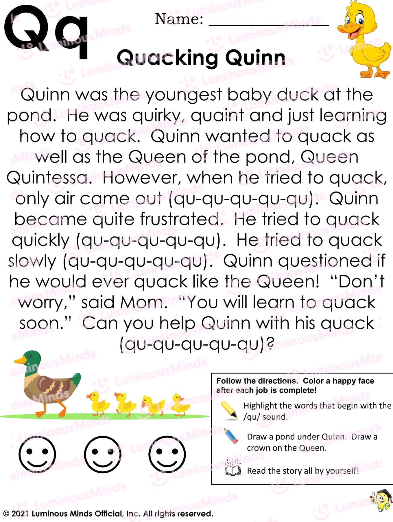 Sound Reading Comprehension Worksheets