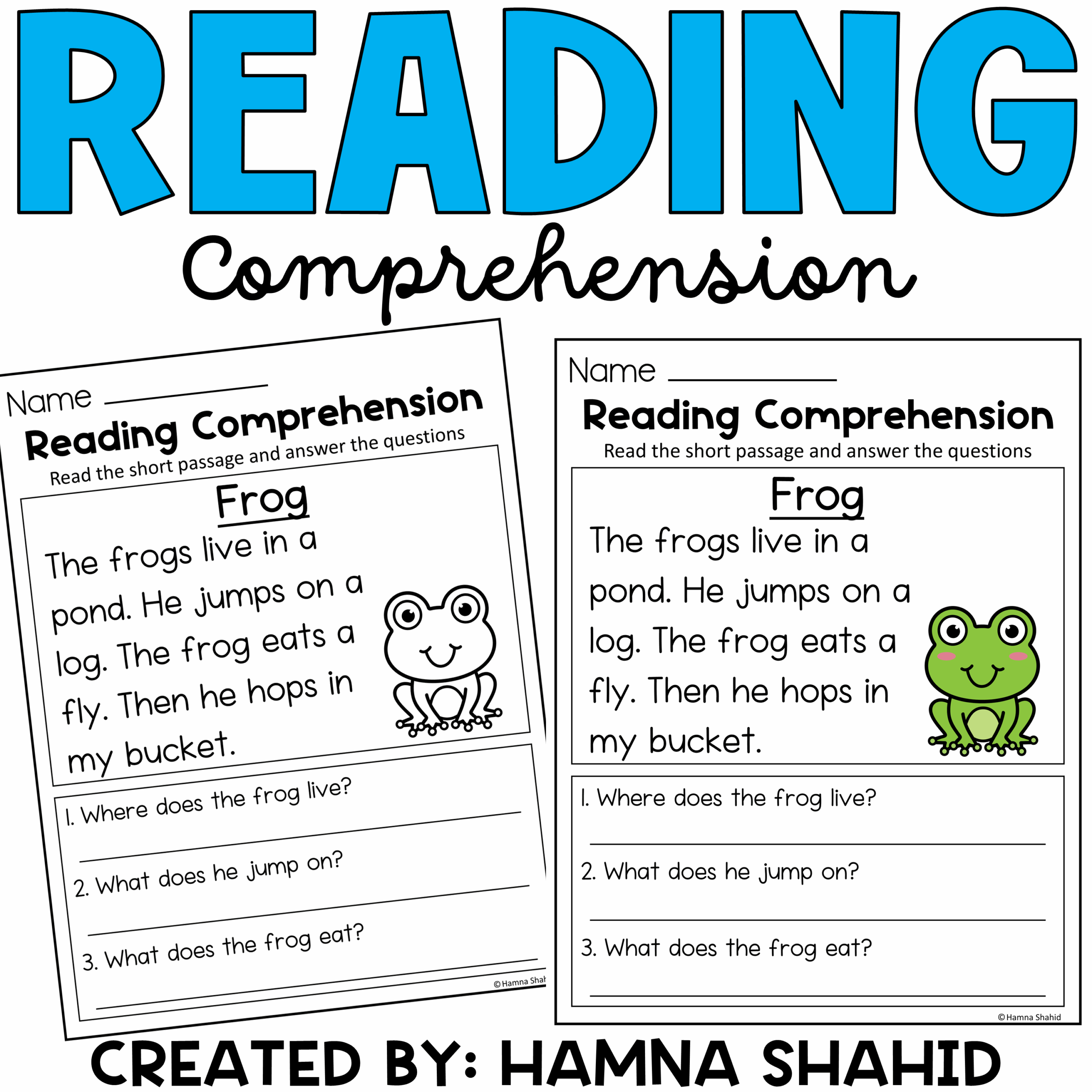 Produce Reading Comprehension Worksheets