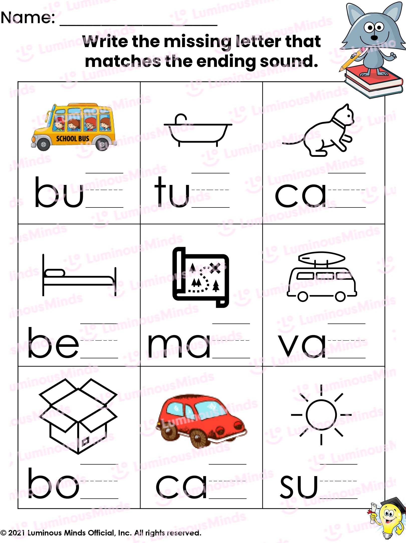 Reading Comprehension Worksheets Ending Sound Worksheet 1