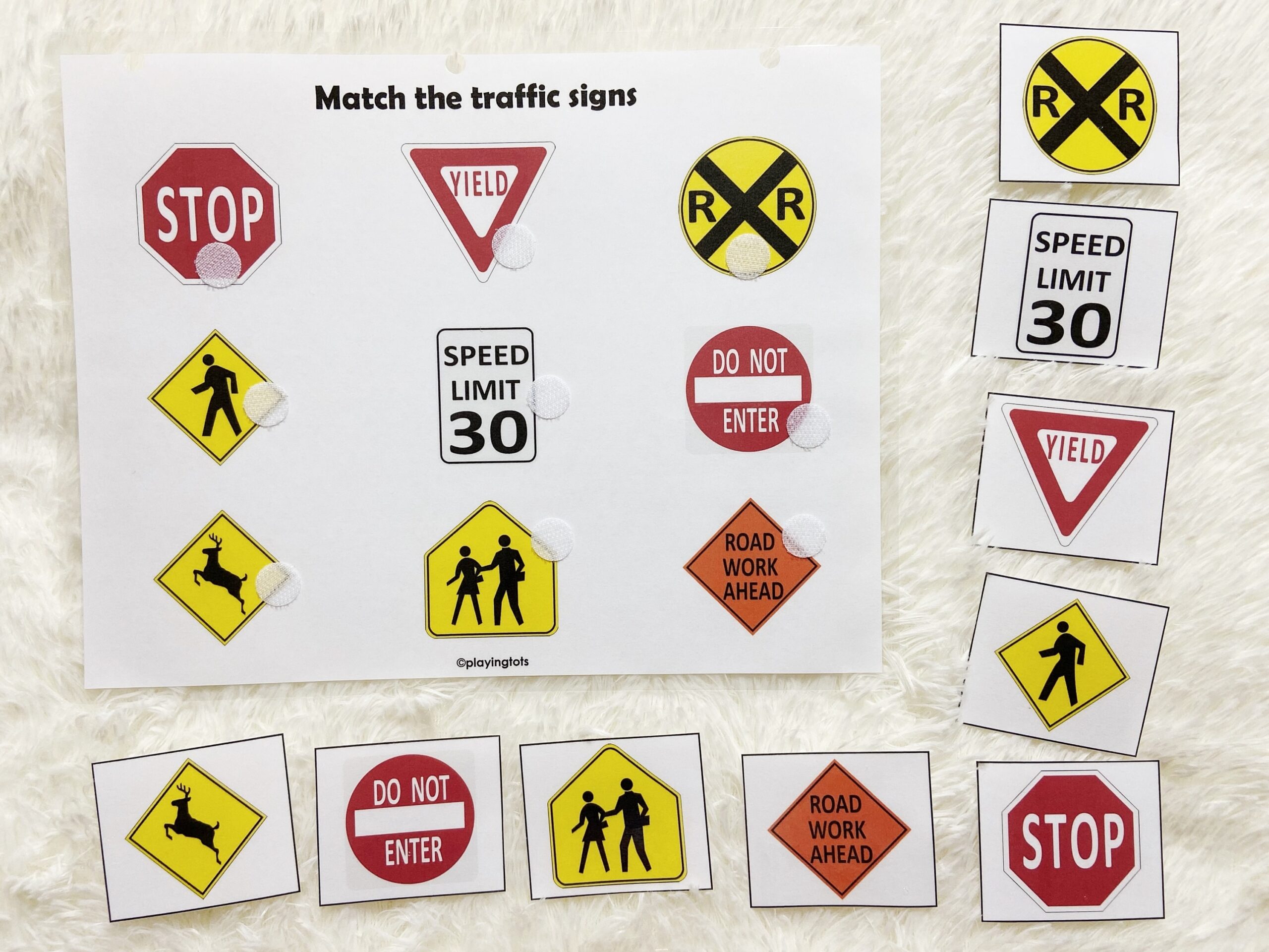 Preschool Traffic Signs Printable Road Work