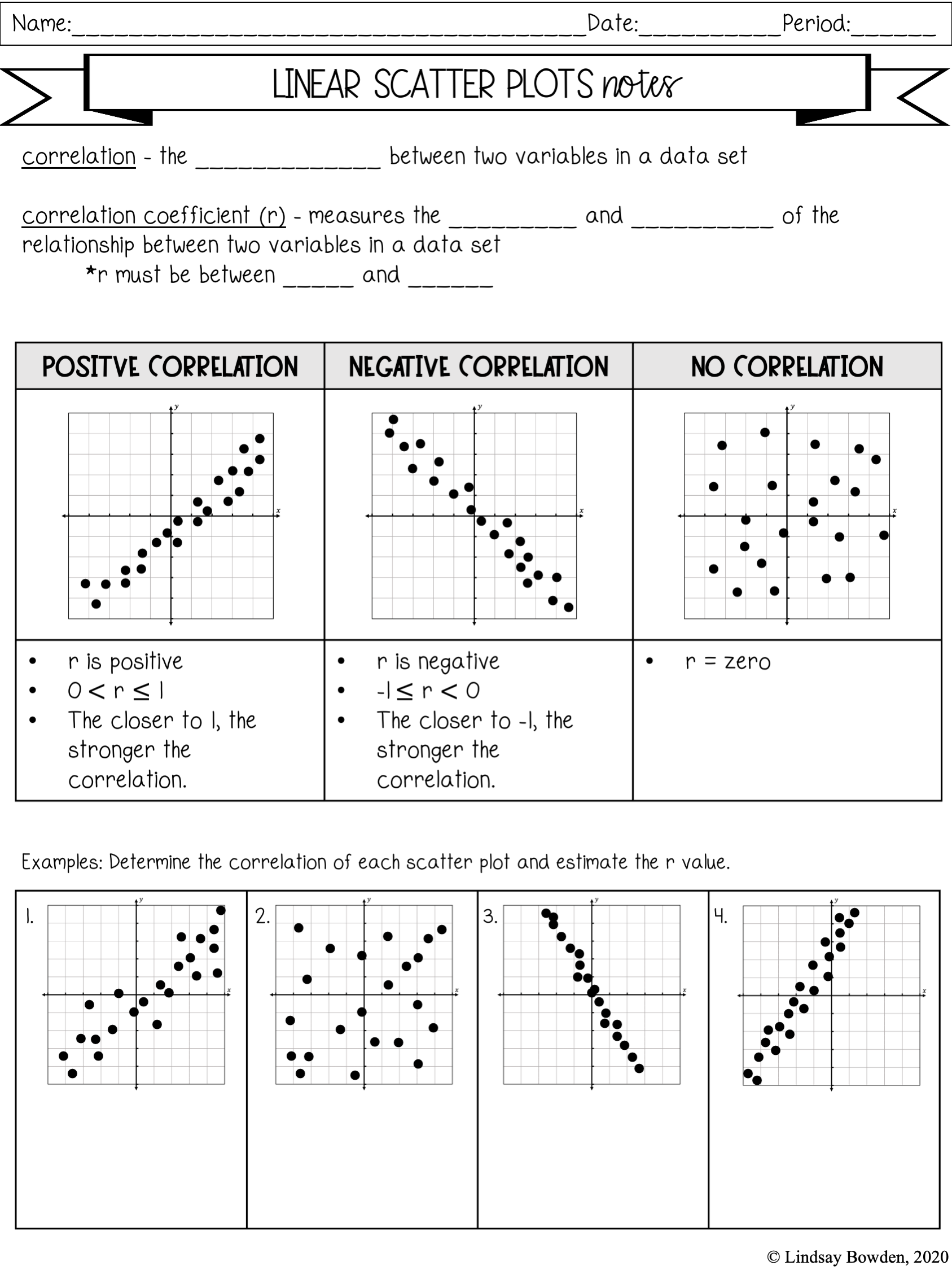 Scatter Plots Notes And Worksheets Lindsay Bowden Worksheets Scatter Plots Notes And Worksheets Lindsay Bowden Worksheets