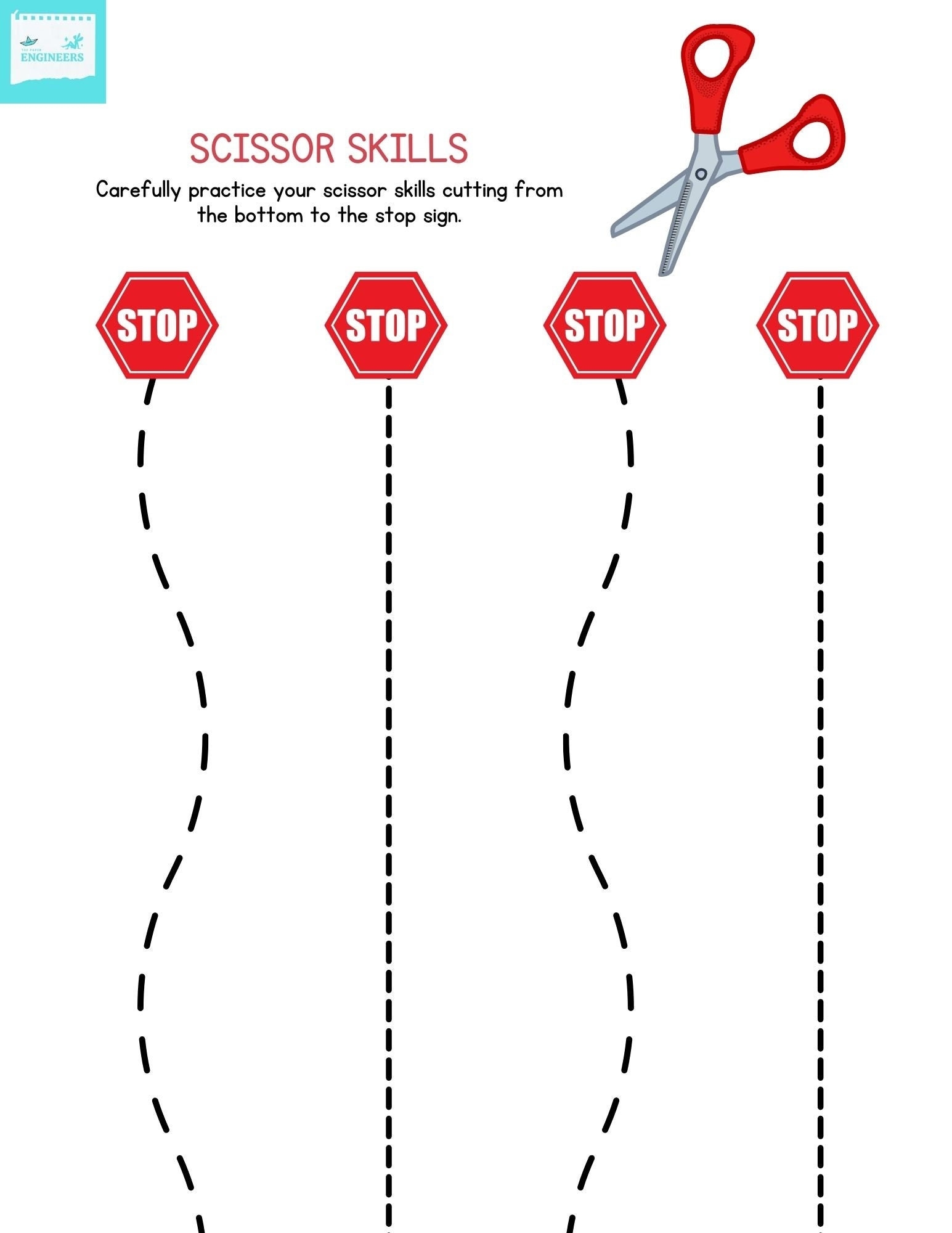 Free Printable Scissor Skills Worksheets
