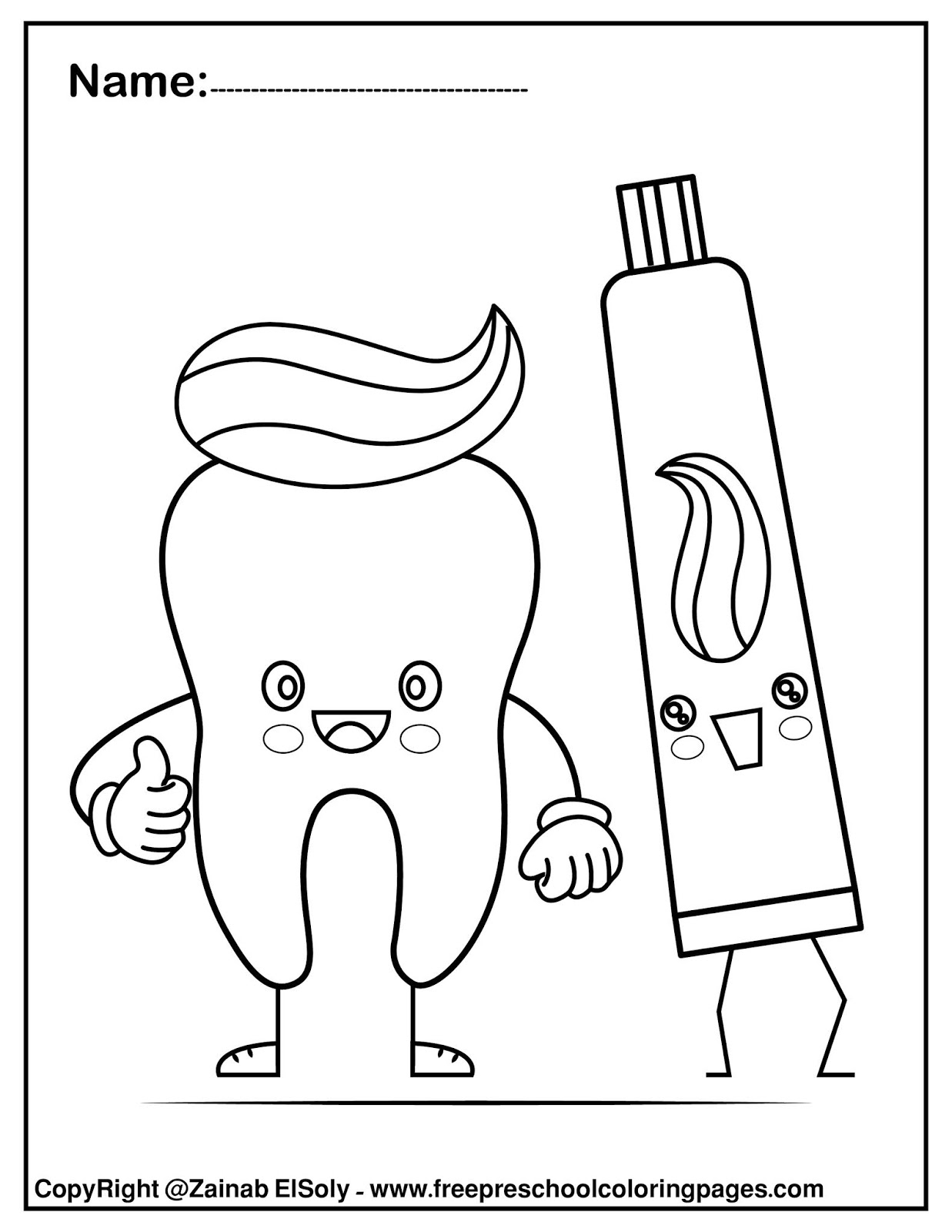Preschool Printable Dental Health Activities