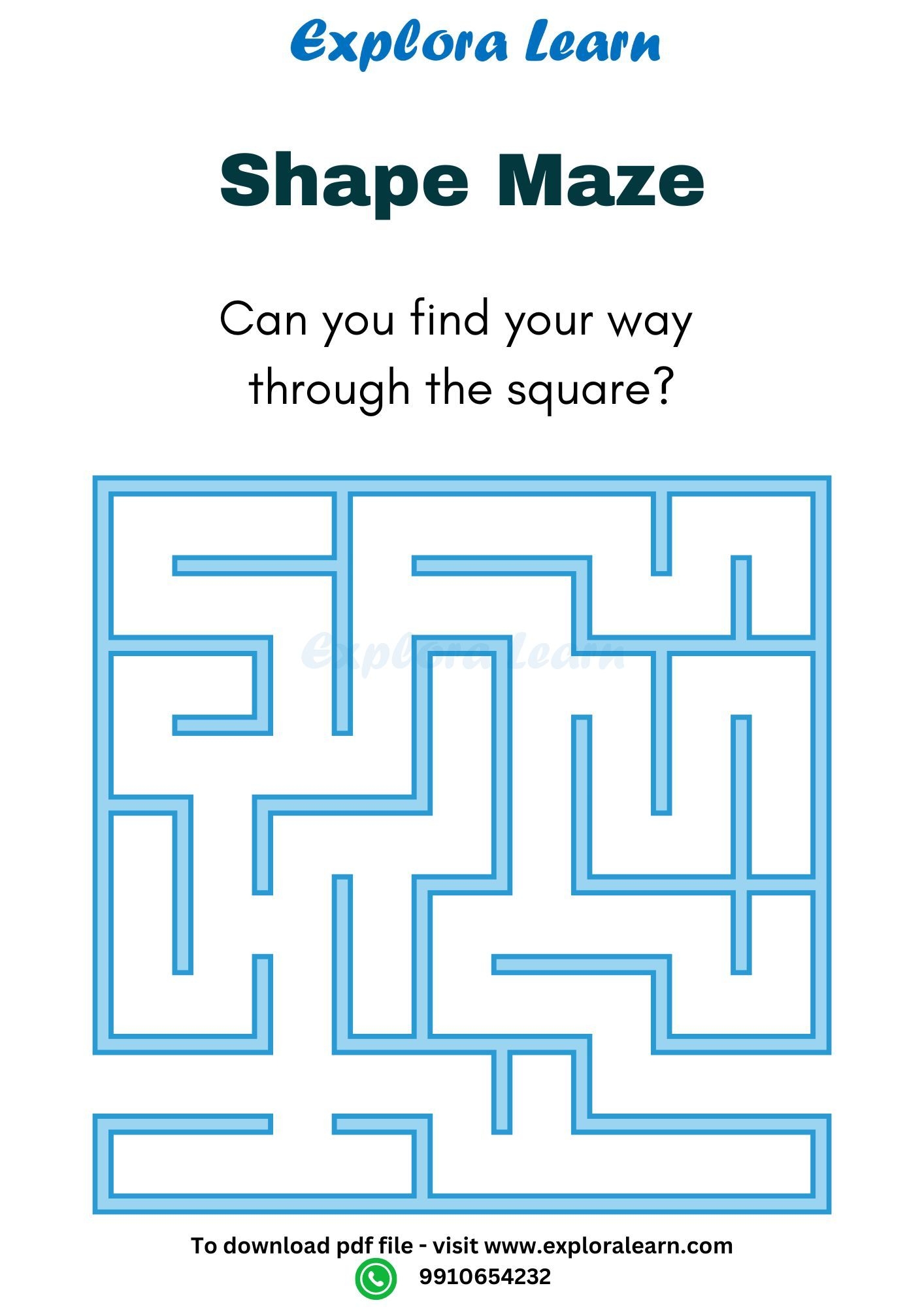 Shape Maze Explorations For Kids Ages 2 12 Navigate Fun Challenges With Engaging Worksheets
