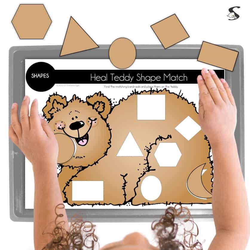 Shapes Tracing Worksheets Preschool Easy Sorting Mats 