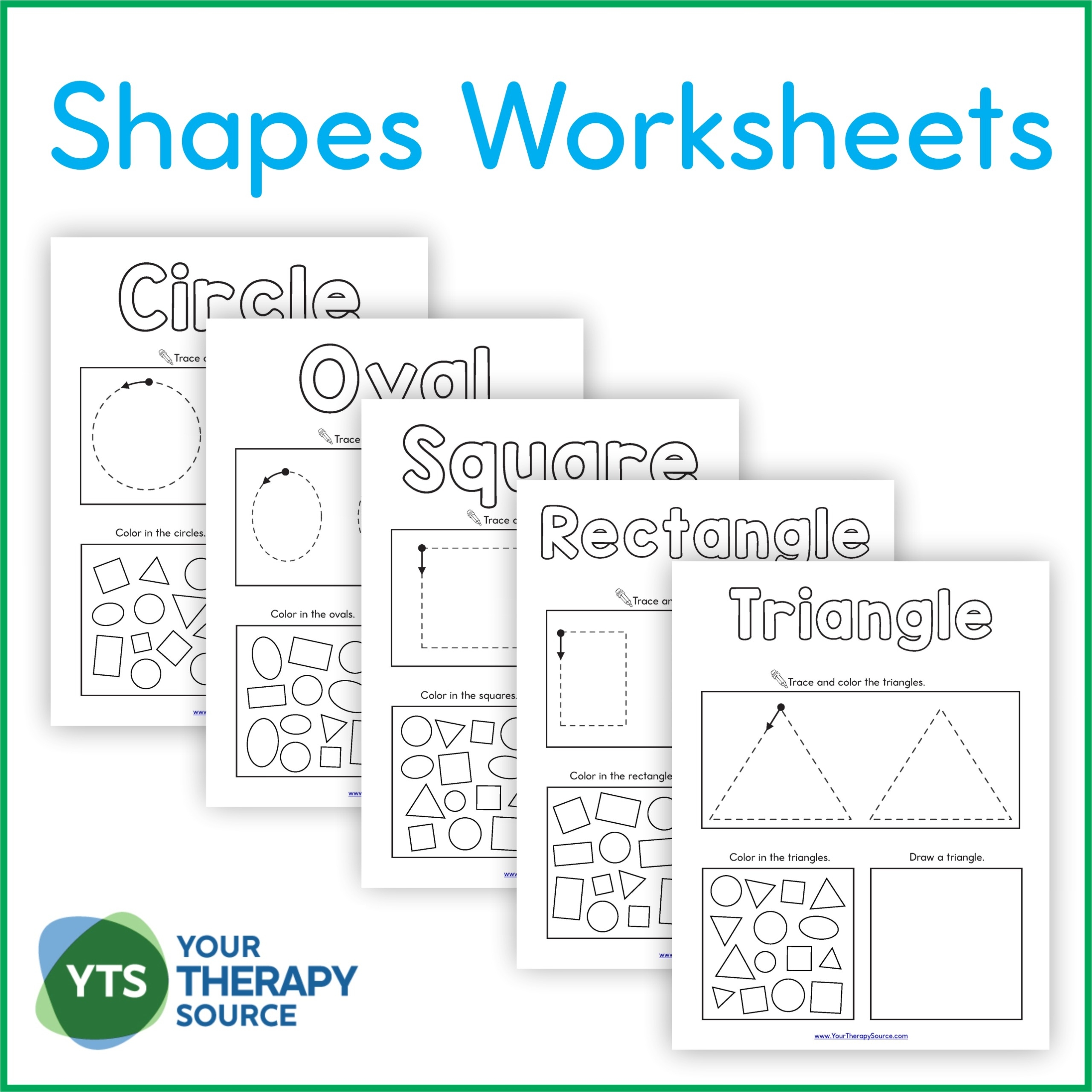 Shapes Worksheet Preschool Free Printables Your Therapy Source