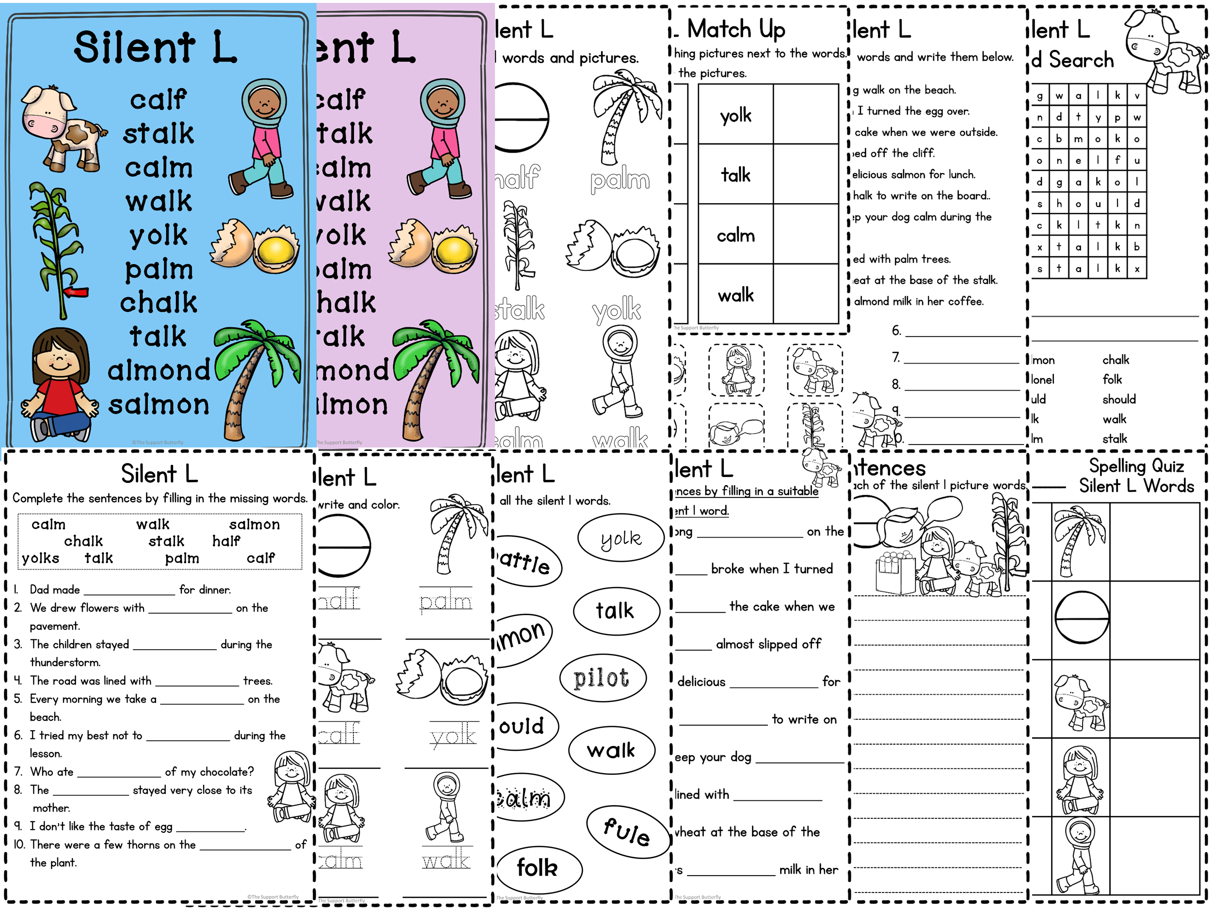 Silent Letter L Worksheets And Activities Teaching Resources