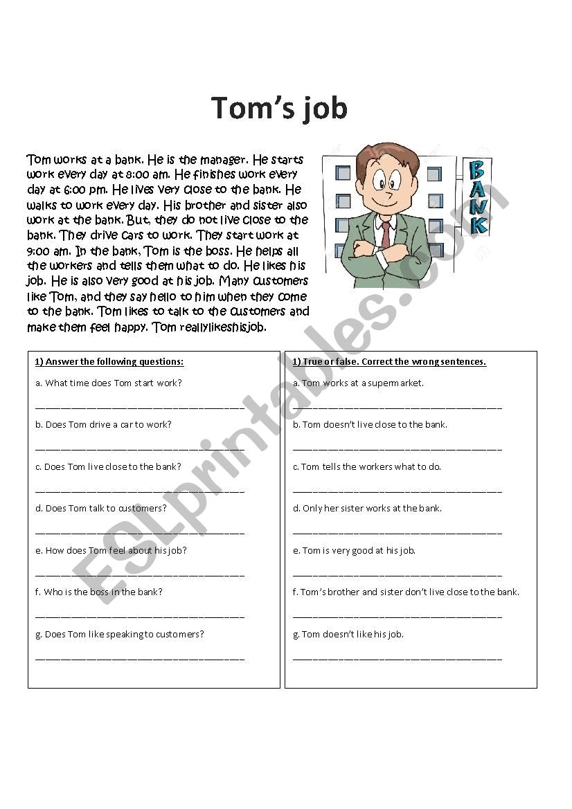 Simple Present Reading ESL Worksheet By Carolinaescobarliz Simple Present Reading ESL Worksheet By Carolinaescobarliz