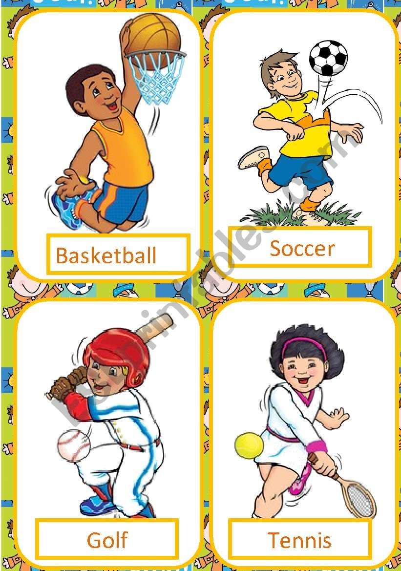 Sports Flash Cards ESL Worksheet By Dana Dana Sports Flash Cards ESL Worksheet By Dana Dana