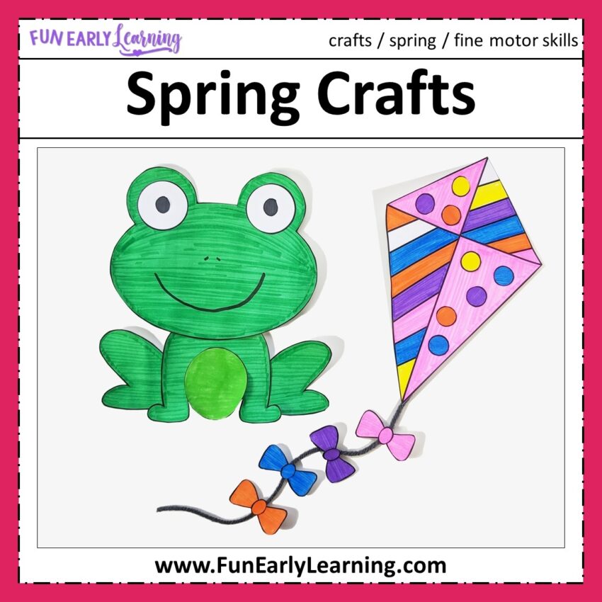 Spring Crafts Flower Frog Kite And Umbrella Fun Early Learning