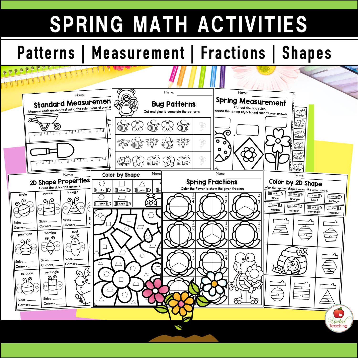 Springtime Math Worksheets