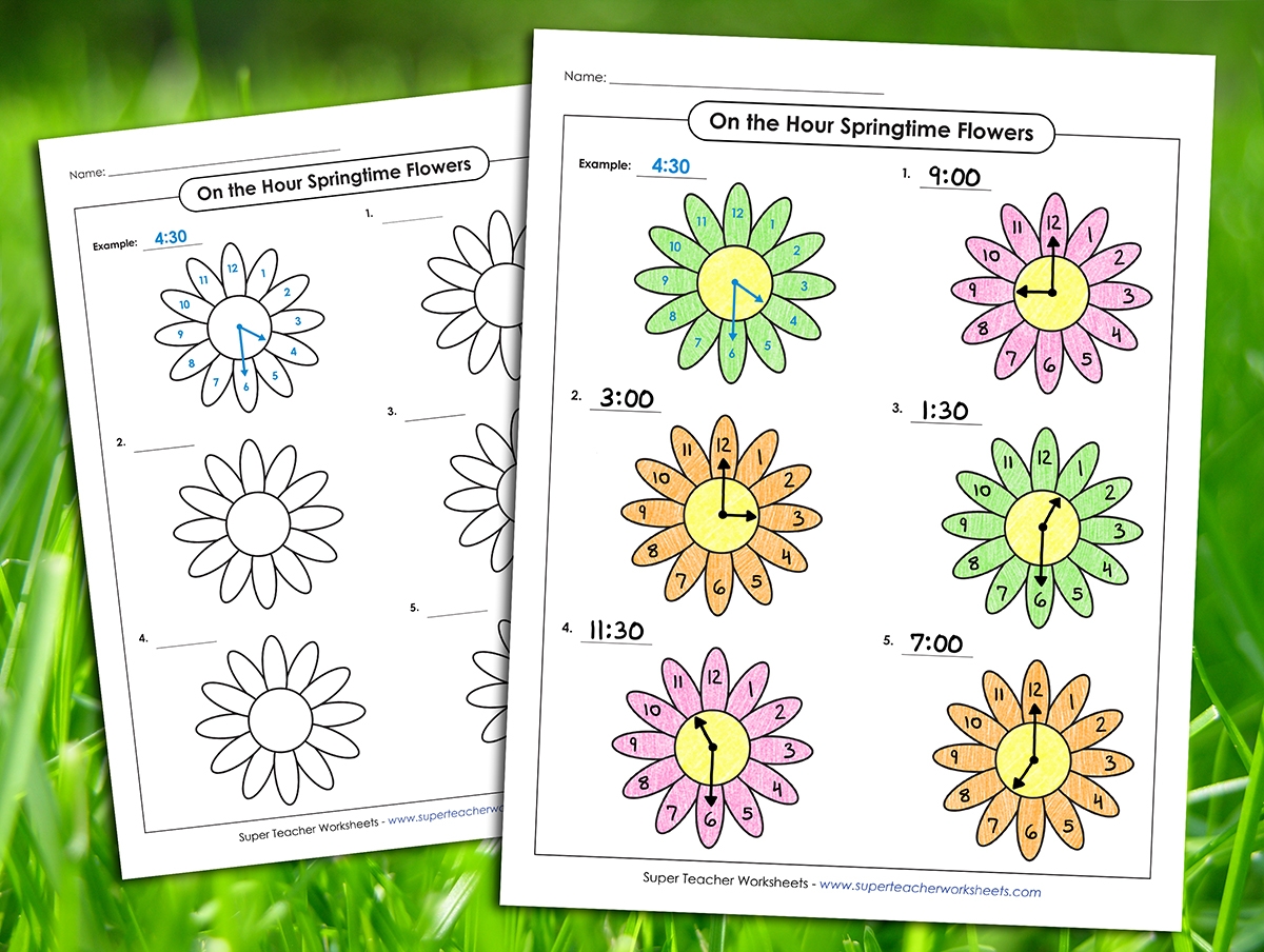 Spring Telling Time Activities