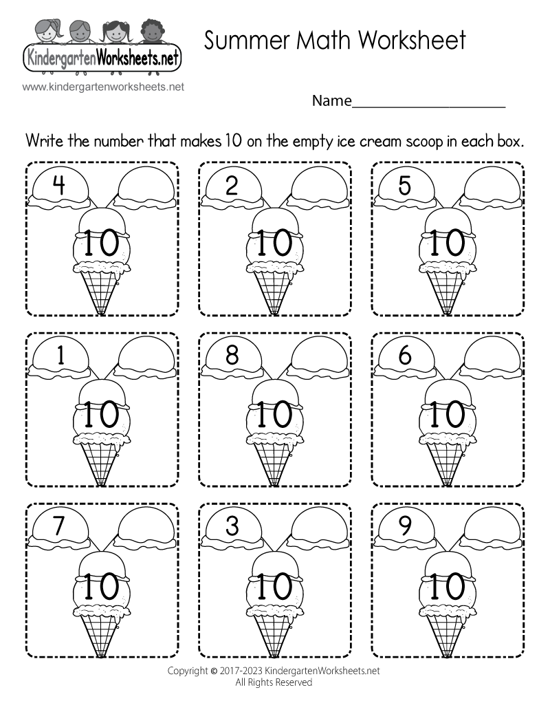 Kindergarten Worksheets Math Printable