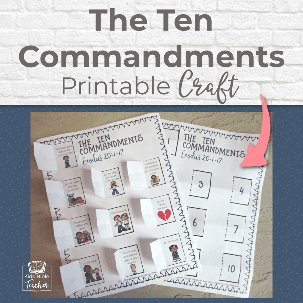 Preschooler Ten Commandments Printable Activities