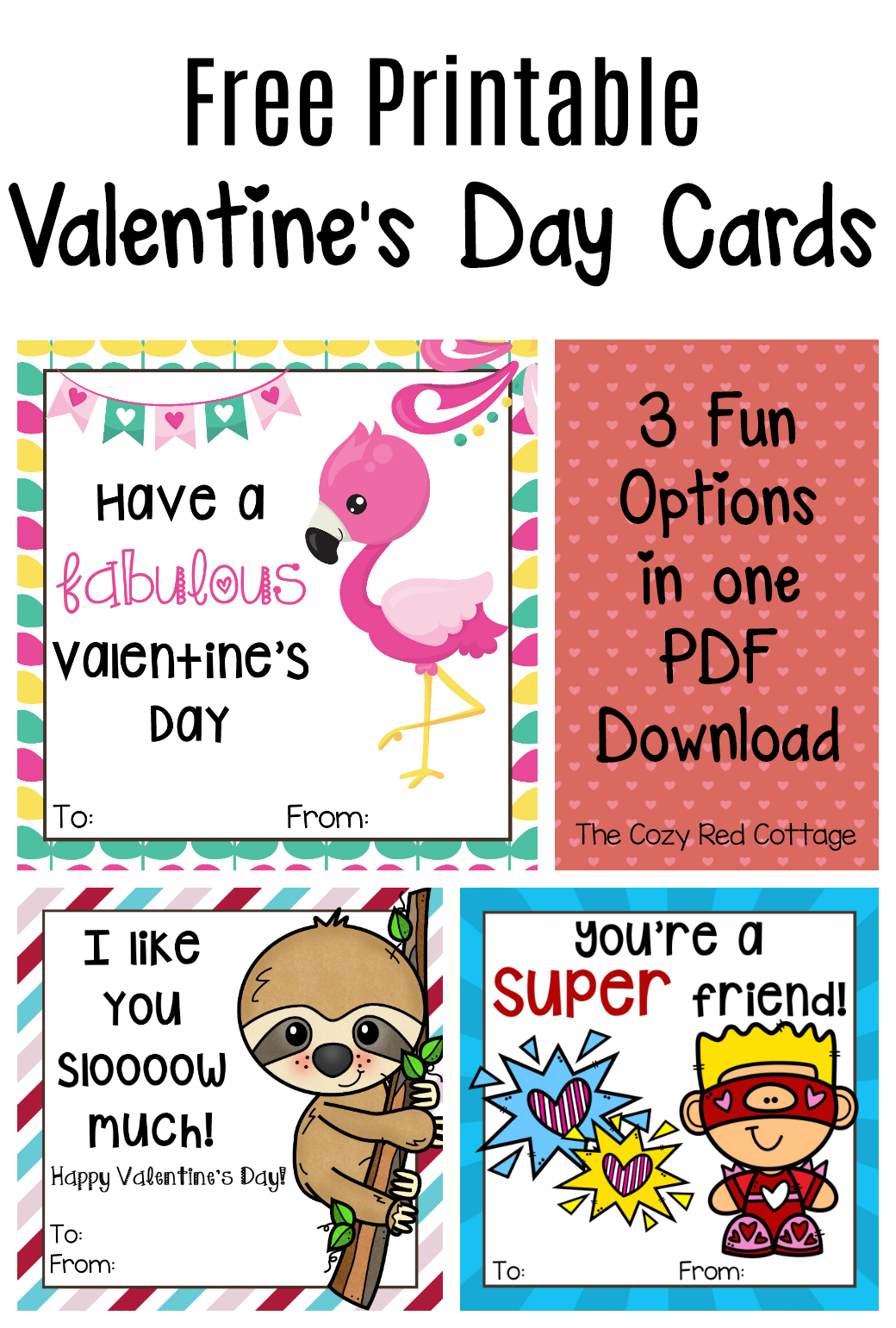 The Cozy Red Cottage Free Valentine s Day Card Printables