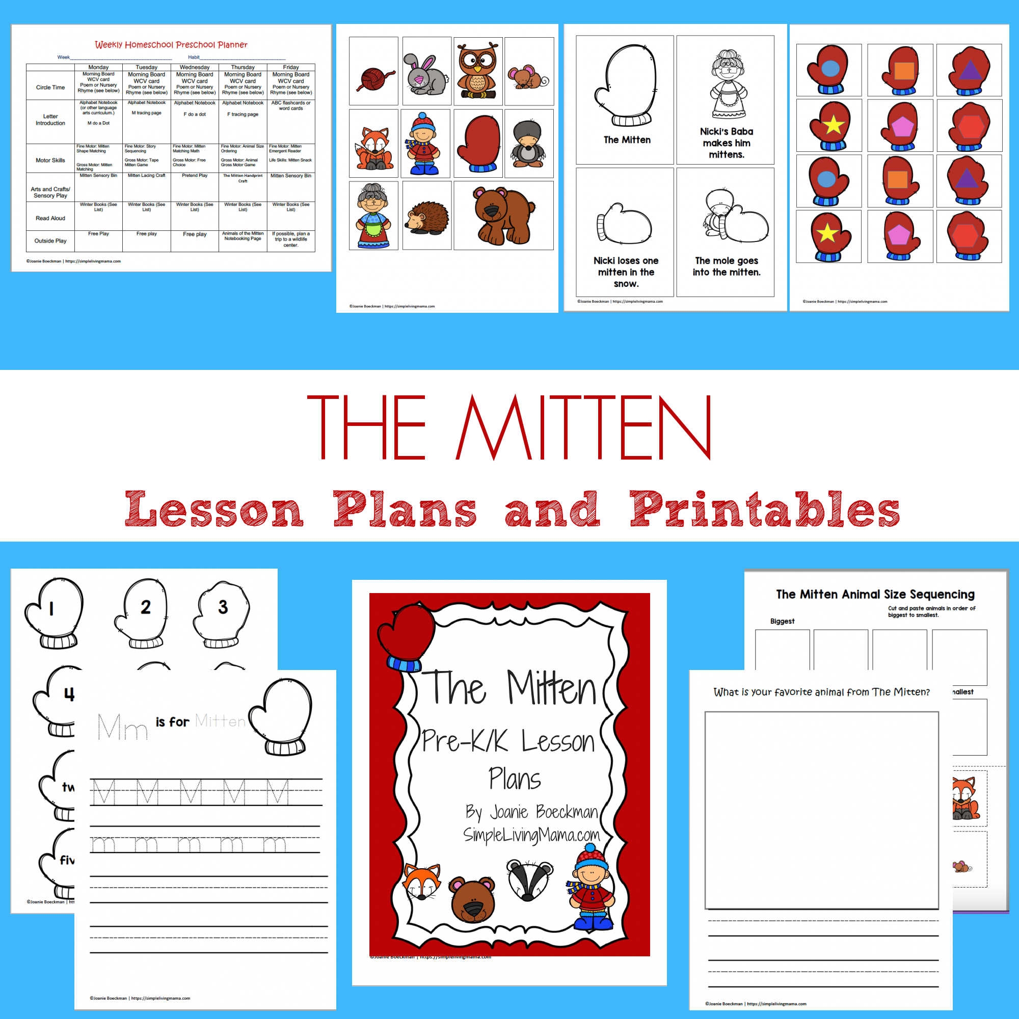 The Mitten Pre K K Lesson Plans And Printables Simple Living Mama