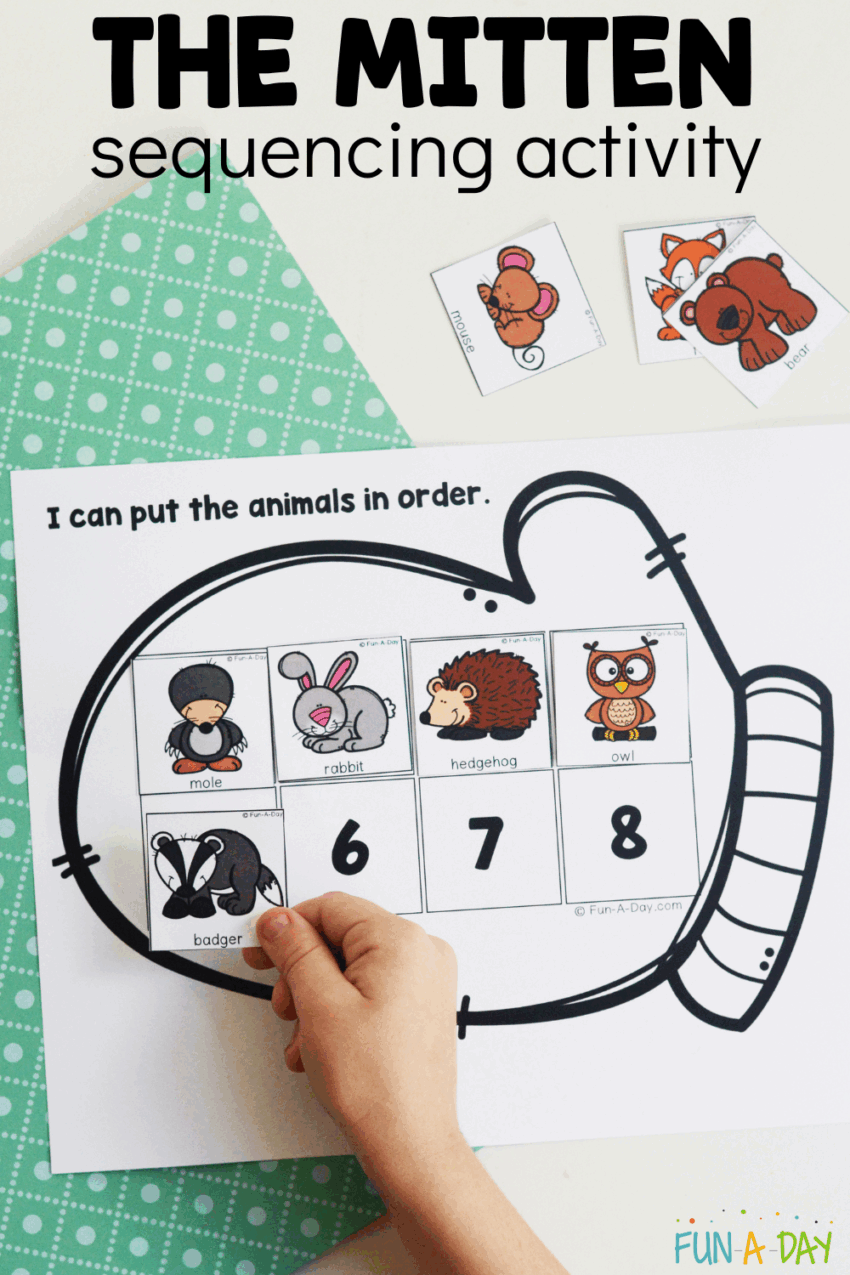 The Mitten Sequencing Activity Free Printable Fun A Day