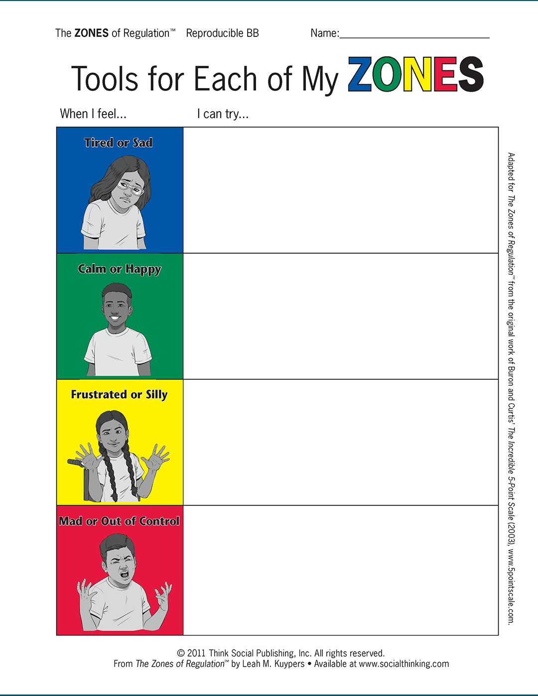 The Zones Of Regulation Free Stuff The Zones Of Regulation Free Stuff