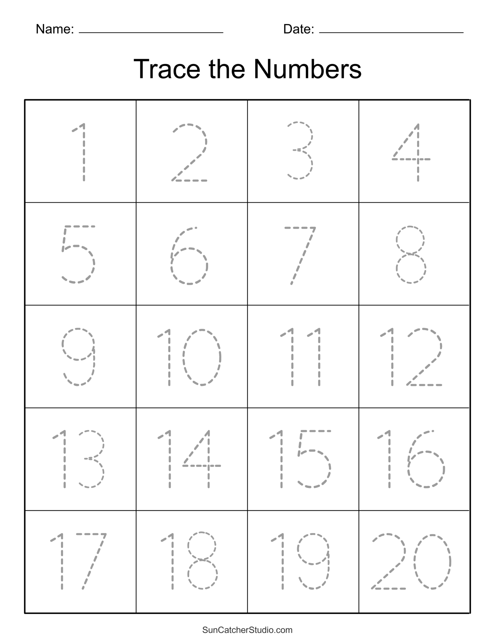 Free Printable Tracing Sheets For Preschool