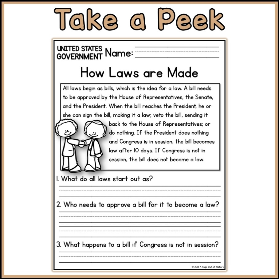Government Reading Comprehension Worksheets Government Reading Comprehension Worksheets