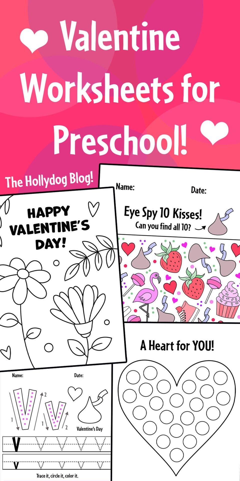 Printable Valentine Preschool Worksheets