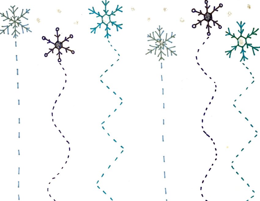 Winter Cutting Worksheet Snowflake Pre Writing Cutting Scissor Skills Toddler Preschool