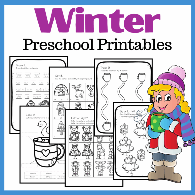 Winter Preschool Printables