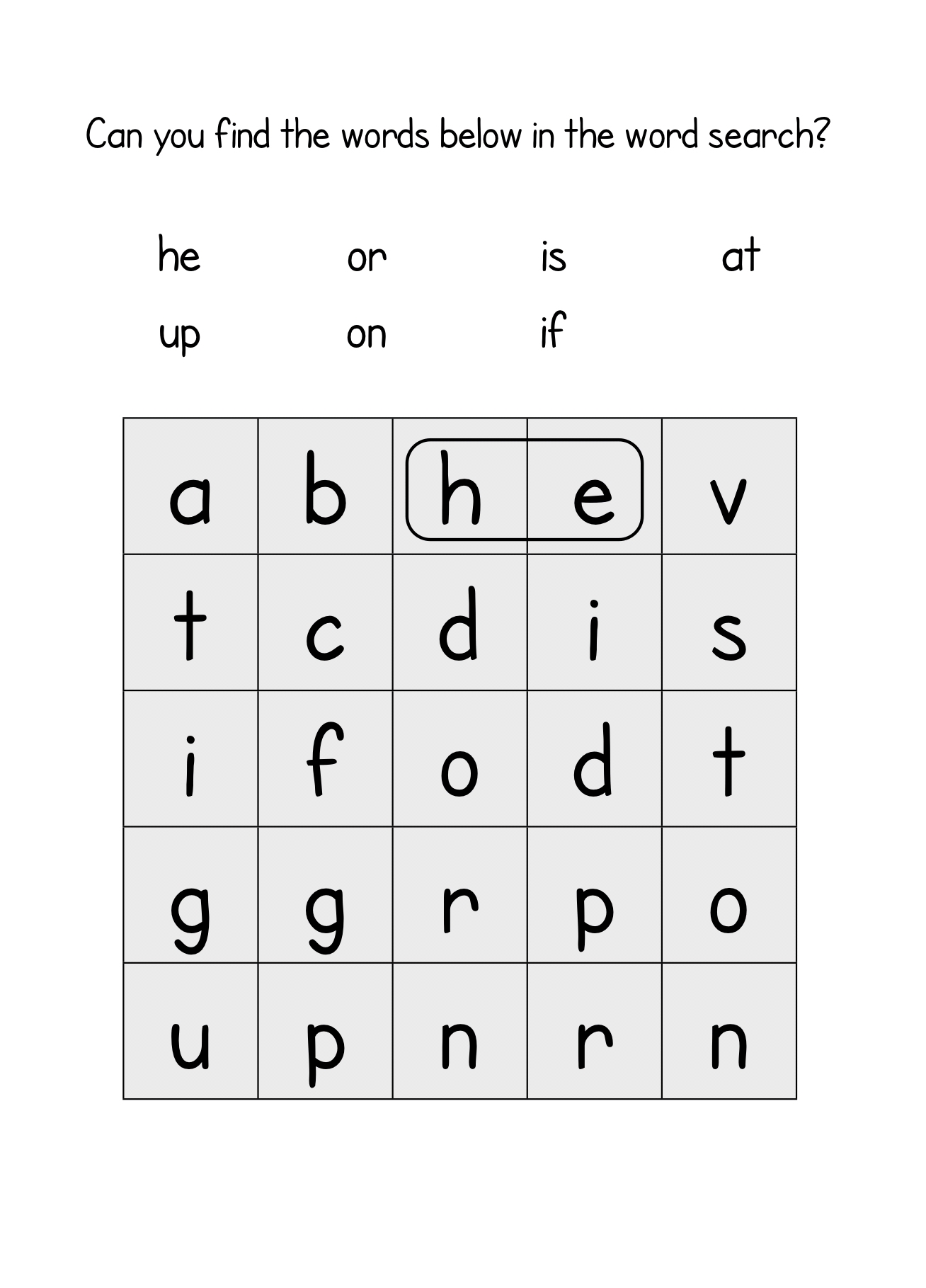 WORKSHEETS To Reinforce Two Letter Sight Words 4 7 Years 
