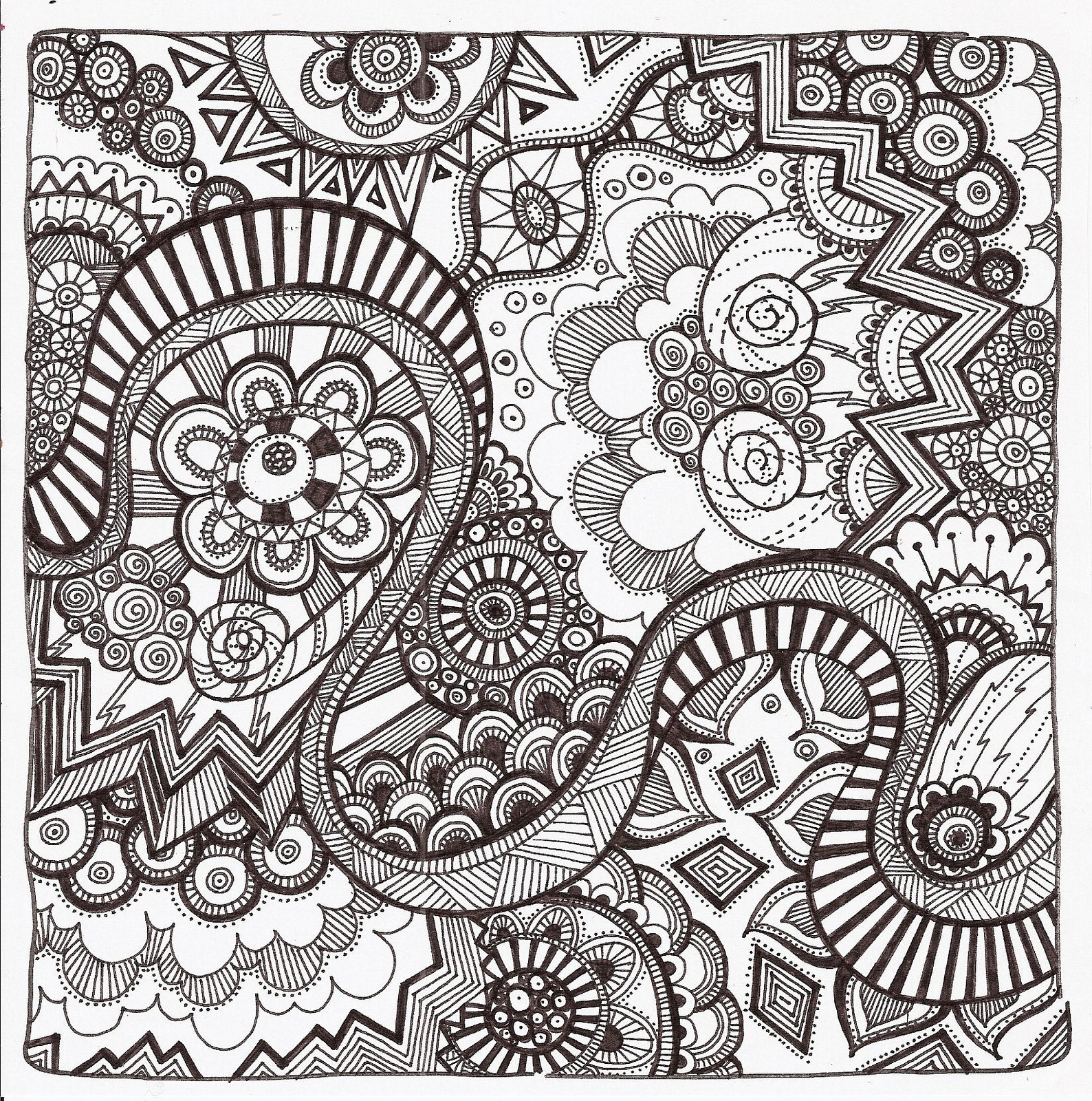Zentangle Patterns TPT Worksheets Library