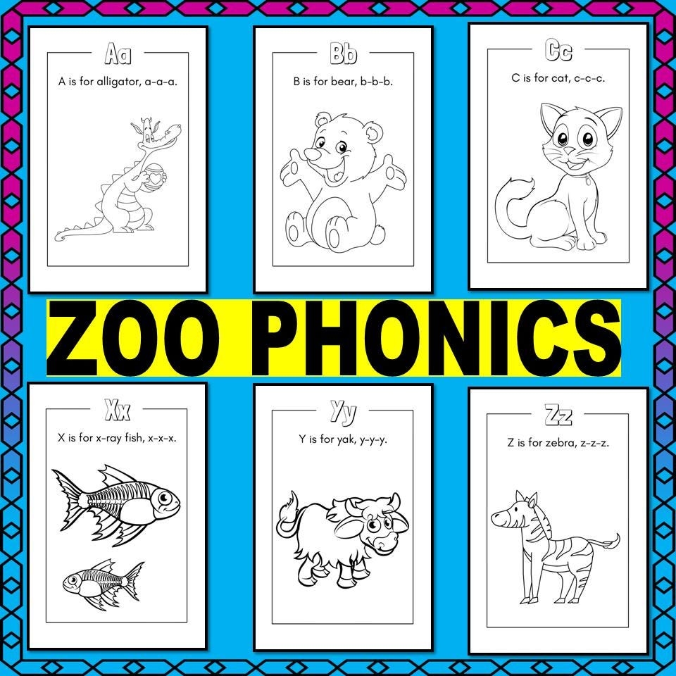 Zoo Phonics Flash Cards Etsy