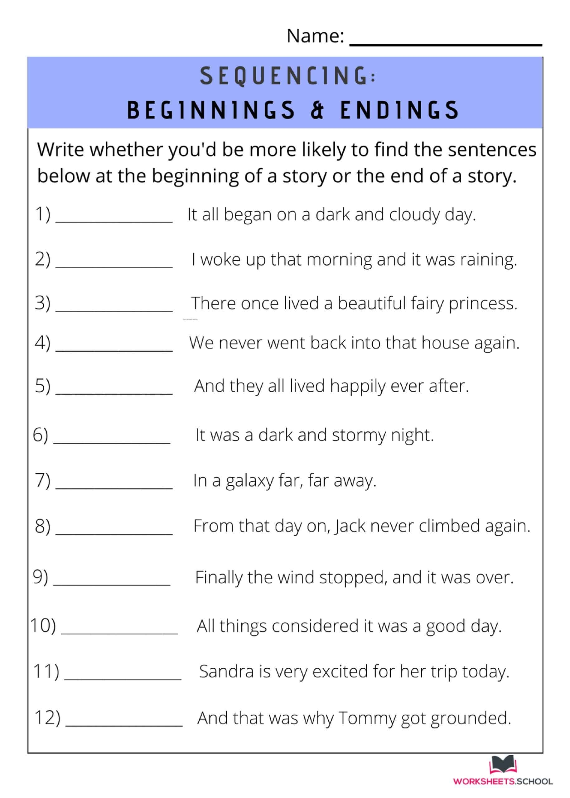 10 Printable Sequencing Worksheets Free EduWorksheets